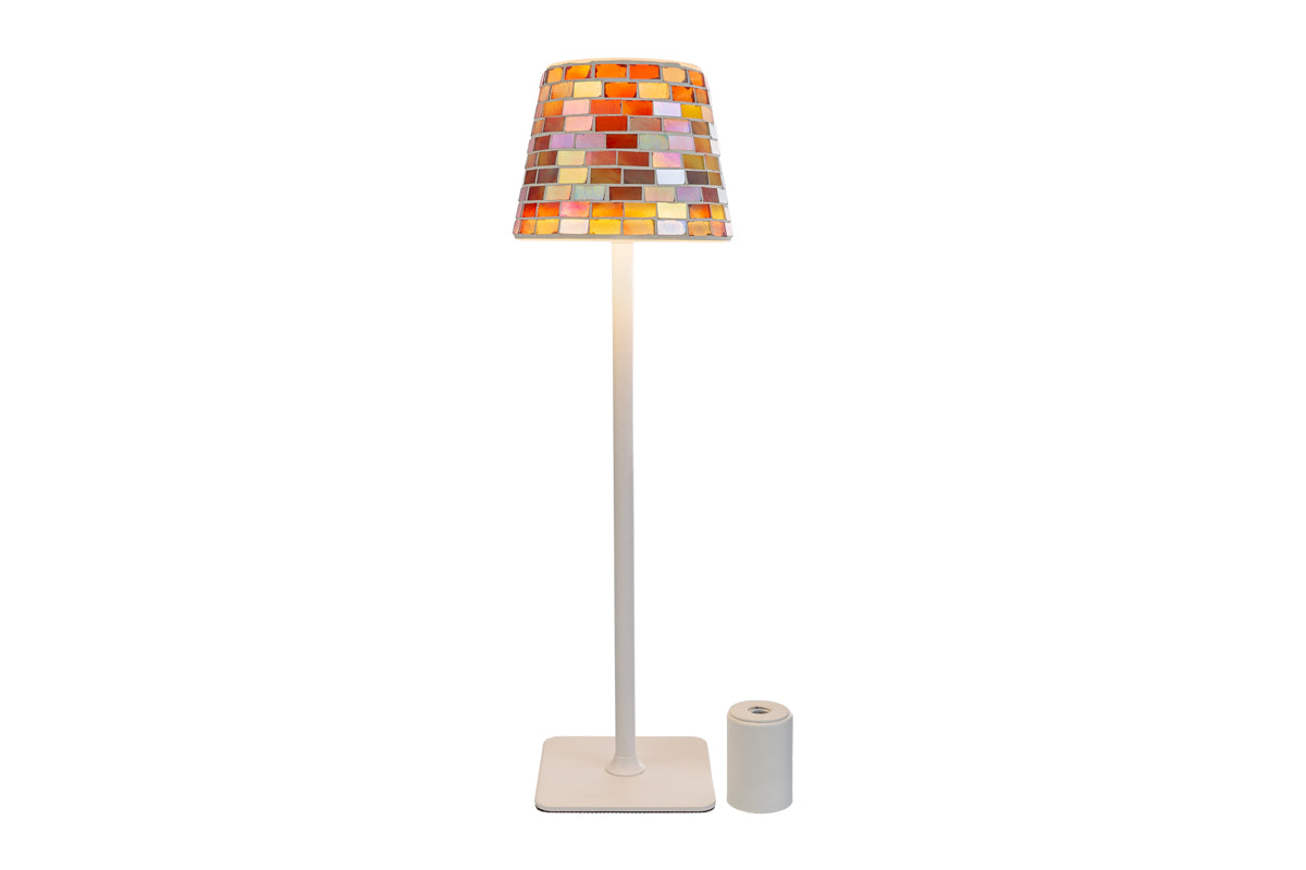 Lampada led touch in metallo e mosaico  | Rohome