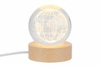Bomboniera Lampada usb in vetro mondo d.6cm | Rohome