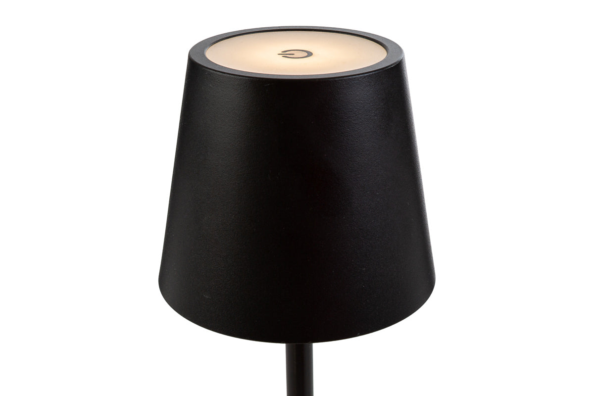 Lampada da tavolo ricaricabile nera | Rohome