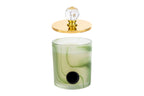Candela profumata in vetro verde h.12.5cm | Rohome