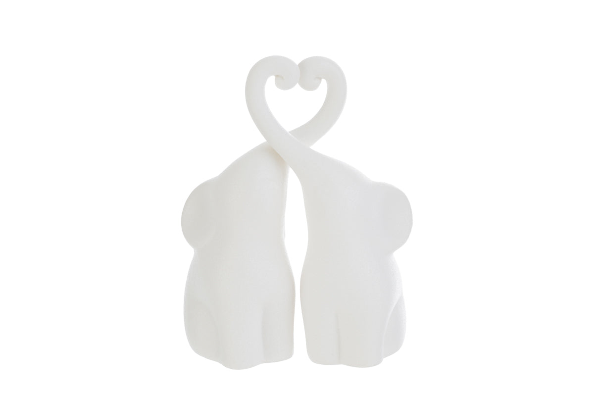 Set 2 elefantini in porcellana h. 27cm | Rohome