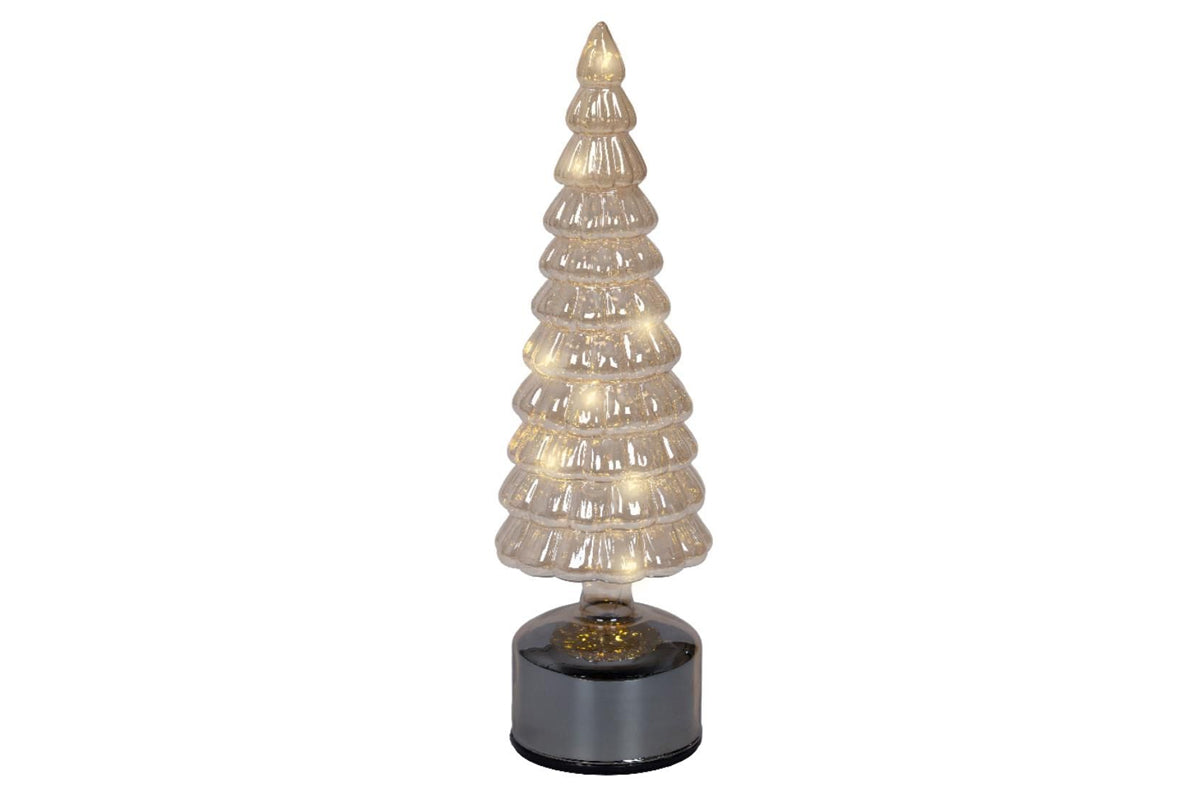 Albero di natale in vetro colore ambra rotante h39 | Rohome