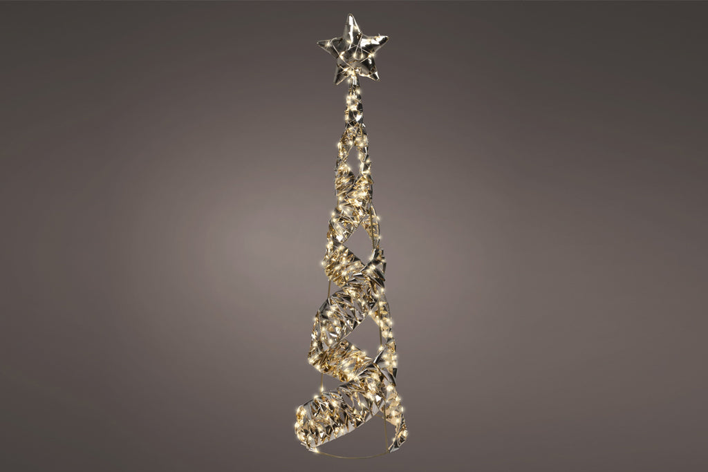 Albero di natale cono gold con 400 led e stella | rohome