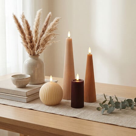 Set 4 Candele led in paraffina | Rohome