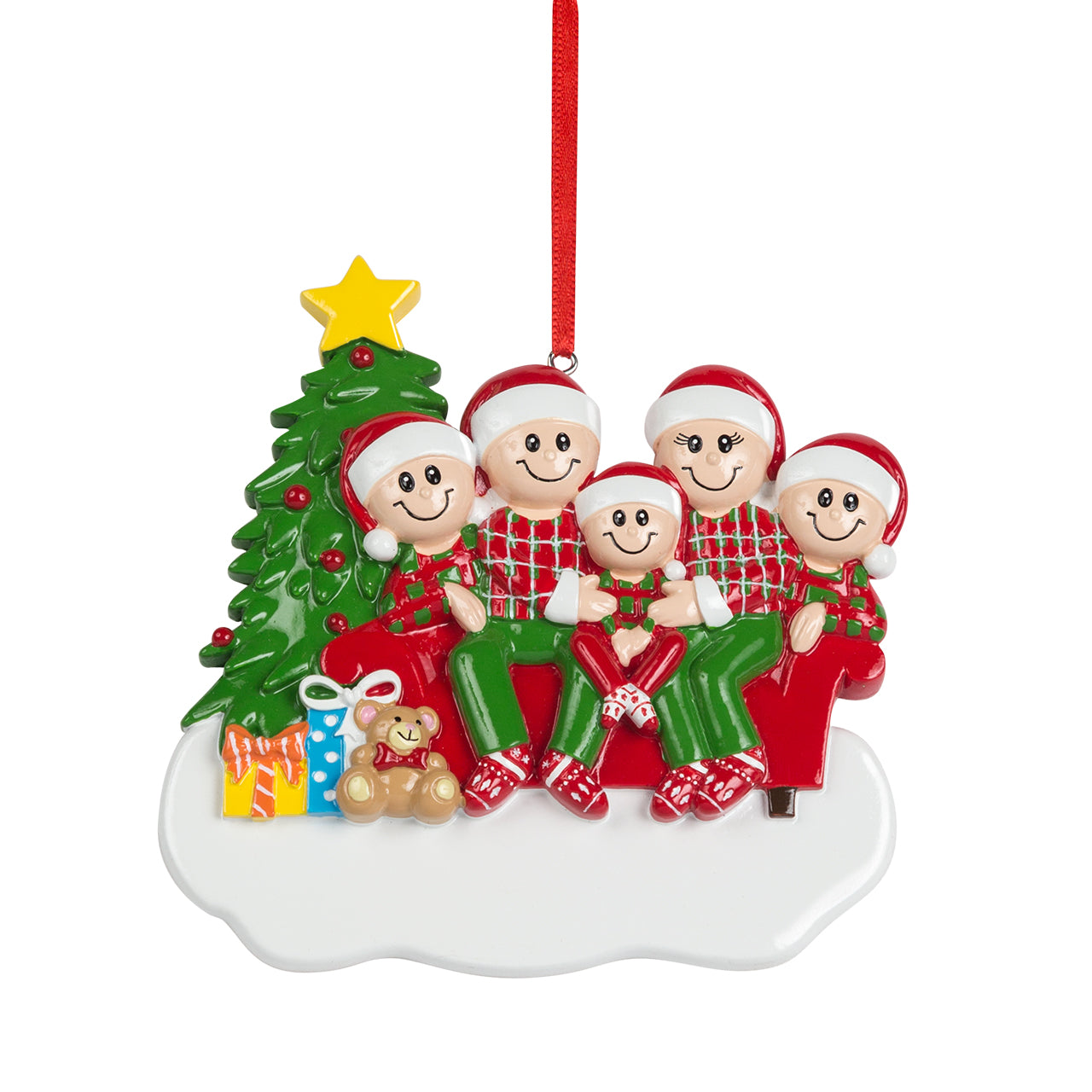 Decorazione Personalizzabile Famiglia con 3 Bambini sul Divano | Rohome