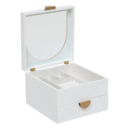 Portagioie in legno colore bianco con cassetto | Rohome