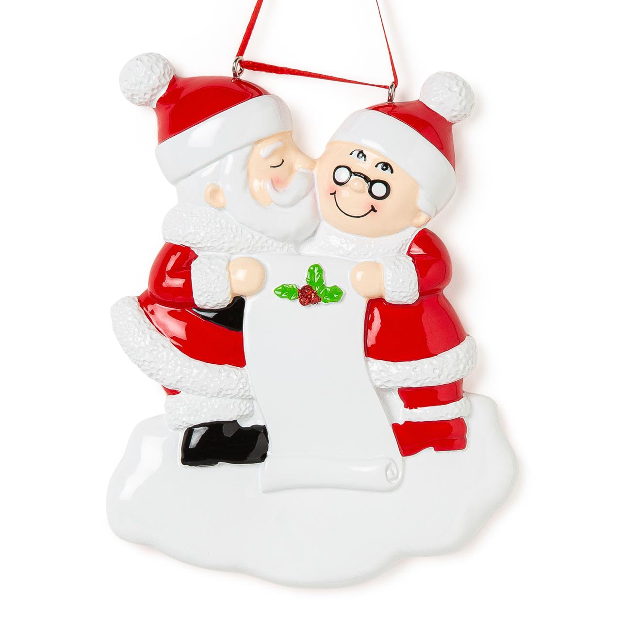 Decorazione Personalizzabile Babbo e Mamma Natale e con Lista | Rohome