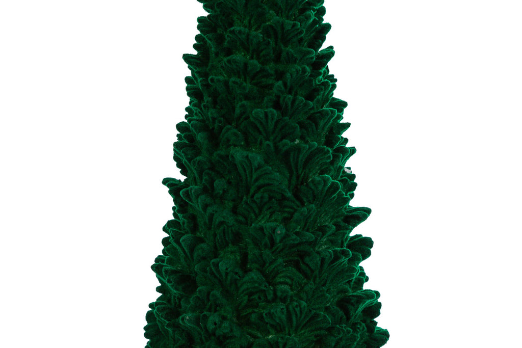 Albero di natale in resina con velluto verde h.30 | Rohome