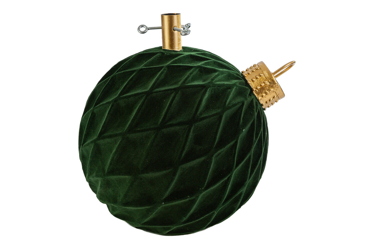 Base per per albero di natale a palla in velluto verde | rohome