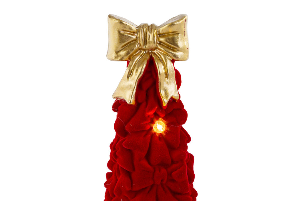 Albero di natale in resina con fiocchi bordeaux h.30 | Rohome