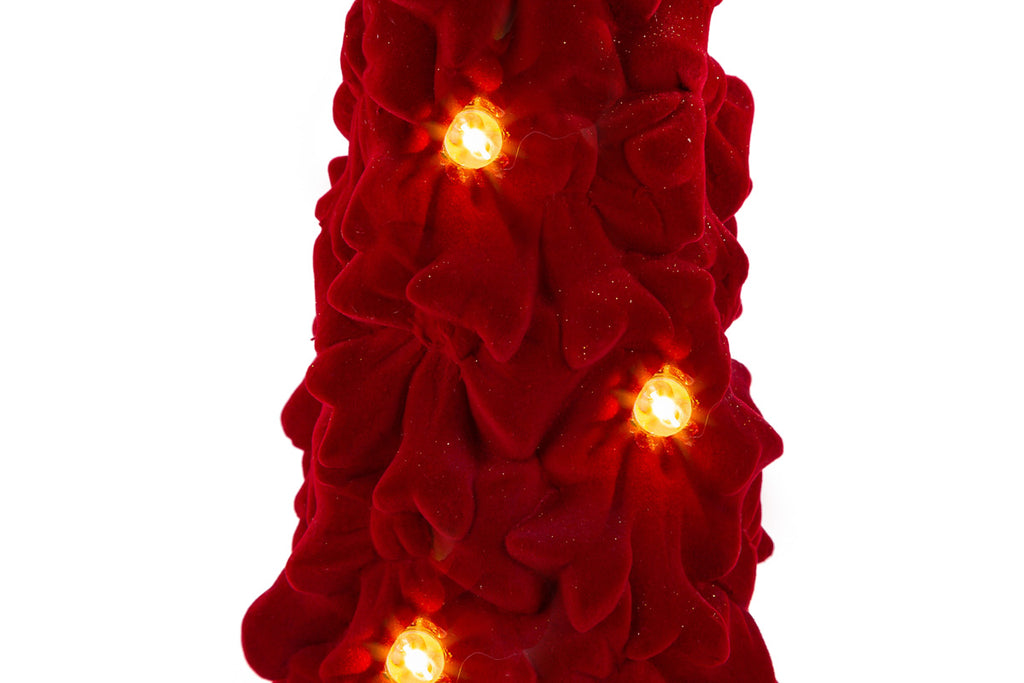 Albero di natale in resina con fiocchi bordeaux h.60 | Rohome
