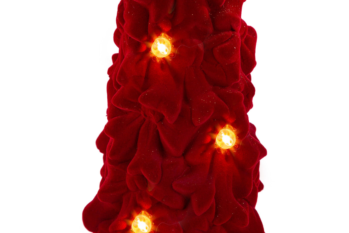 Albero di natale in resina con fiocchi bordeaux h.60 | Rohome