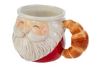 Mug natalizia in porcellana babbo natale con croissant | Rohome
