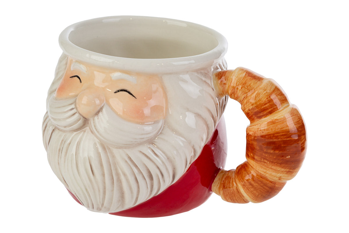 Mug natalizia in porcellana babbo natale con croissant | Rohome