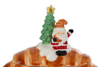 Barattolo in ceramica a forma di cornetto con babbo natale h.22cm| rohome