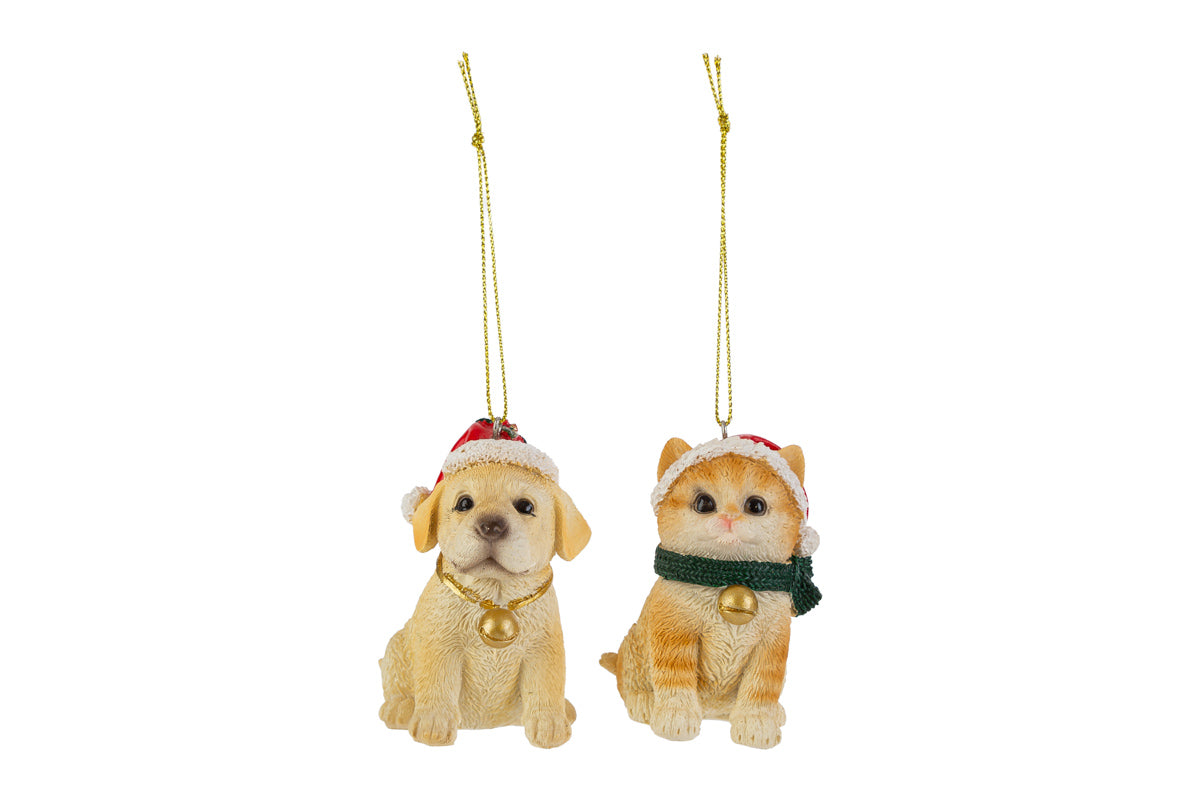 Addobbo per albero cane e gatto in resina h. 7,5CM | rohome