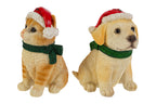Cane e gatto natalizi in resina h. 16cm | Rohome