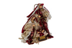 Natività in resina colore bordeaux con paillettes h25 | Rohome