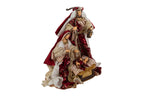 Natività in resina colore bordeaux con paillettes h36 | Rohome