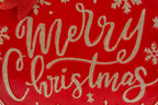 Decorazione Palla con scritta in metallo Merry Christmas rosso | Rohome