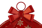 Decorazione Palla con scritta in metallo Merry Christmas rosso | Rohome