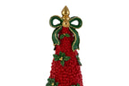 Albero di natale in resina con bacche e fiocchi h.35 | Rohome