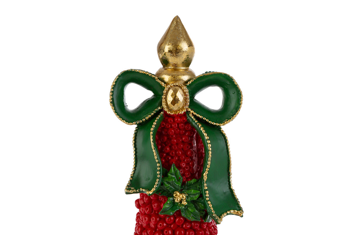 Albero di natale in resina con bacche e fiocchi h.48 | Rohome
