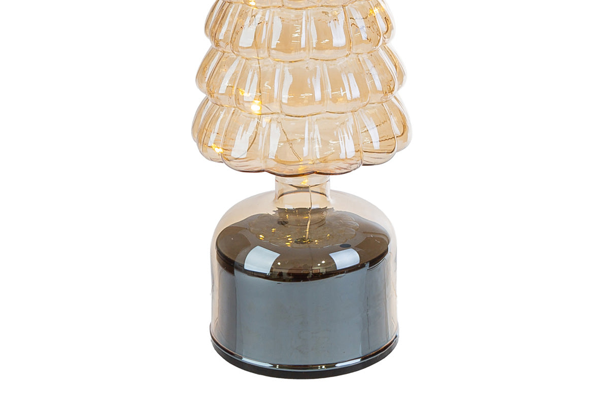 Albero di natale in vetro colore ambra rotante h39 | Rohome