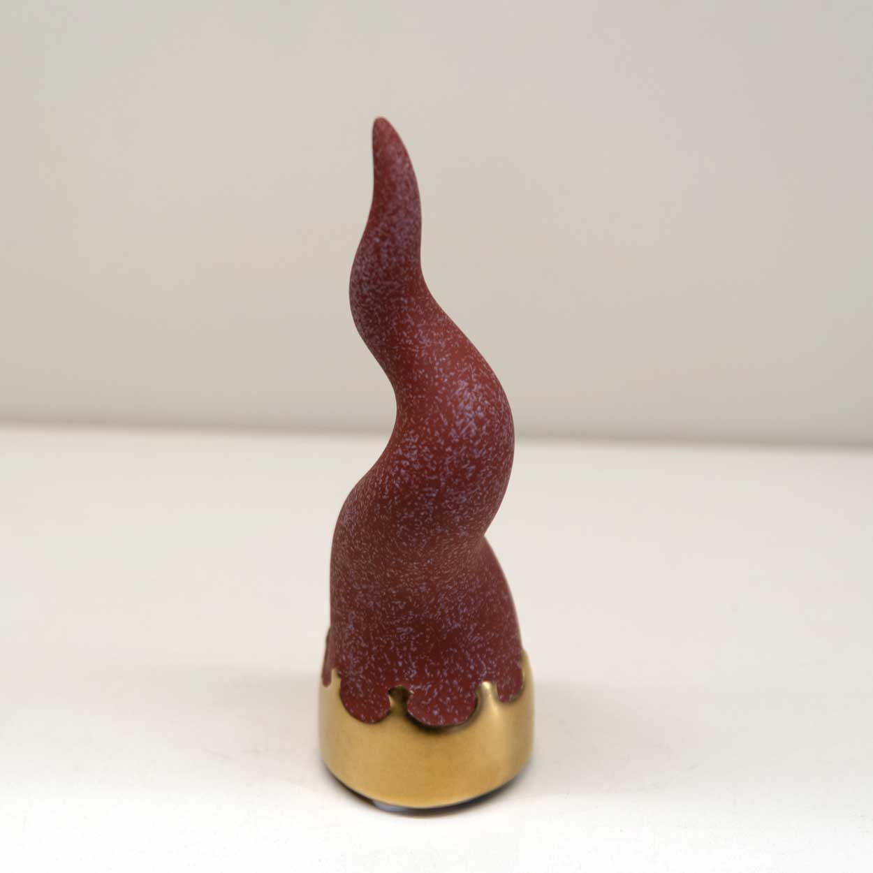 Corno portafortuna in ceramica rosso H.15cm | rohome