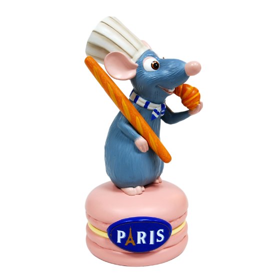 Figura remy con macaron e croissant | Rohome