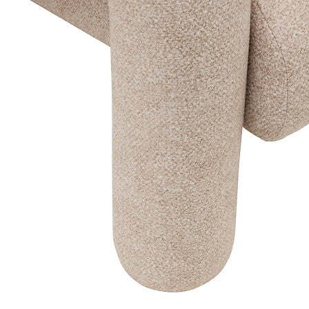 Poltrona in tessuto beige moderna | Rohome