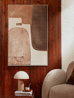 Lampada da tavolo in metallo fungo beige | rohome