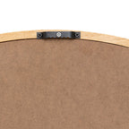 Specchio rotondo con cornice in legno naturale | rohome