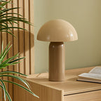 Lampada da tavolo in metallo fungo beige | rohome