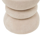Pouf moderno in tessuto colore beige totem | Rohome