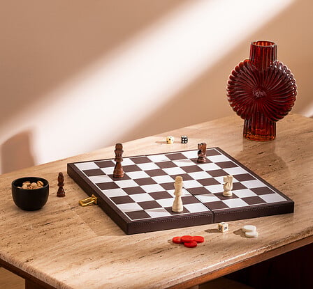 Gioco backgammon e degli scacchi con base in legno | Rohome