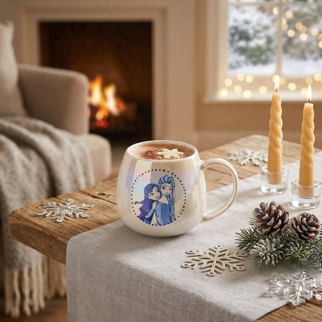 Mug natalizia in porcellana Anna & Elsa | Rohome