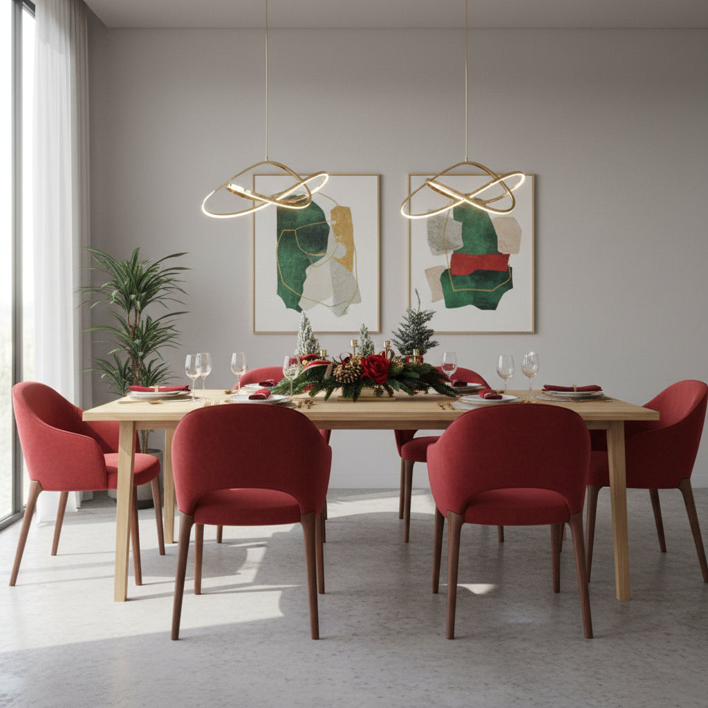 Fiori di Lena - Candeliere 4 fiamme natalizio rosso | Rohome