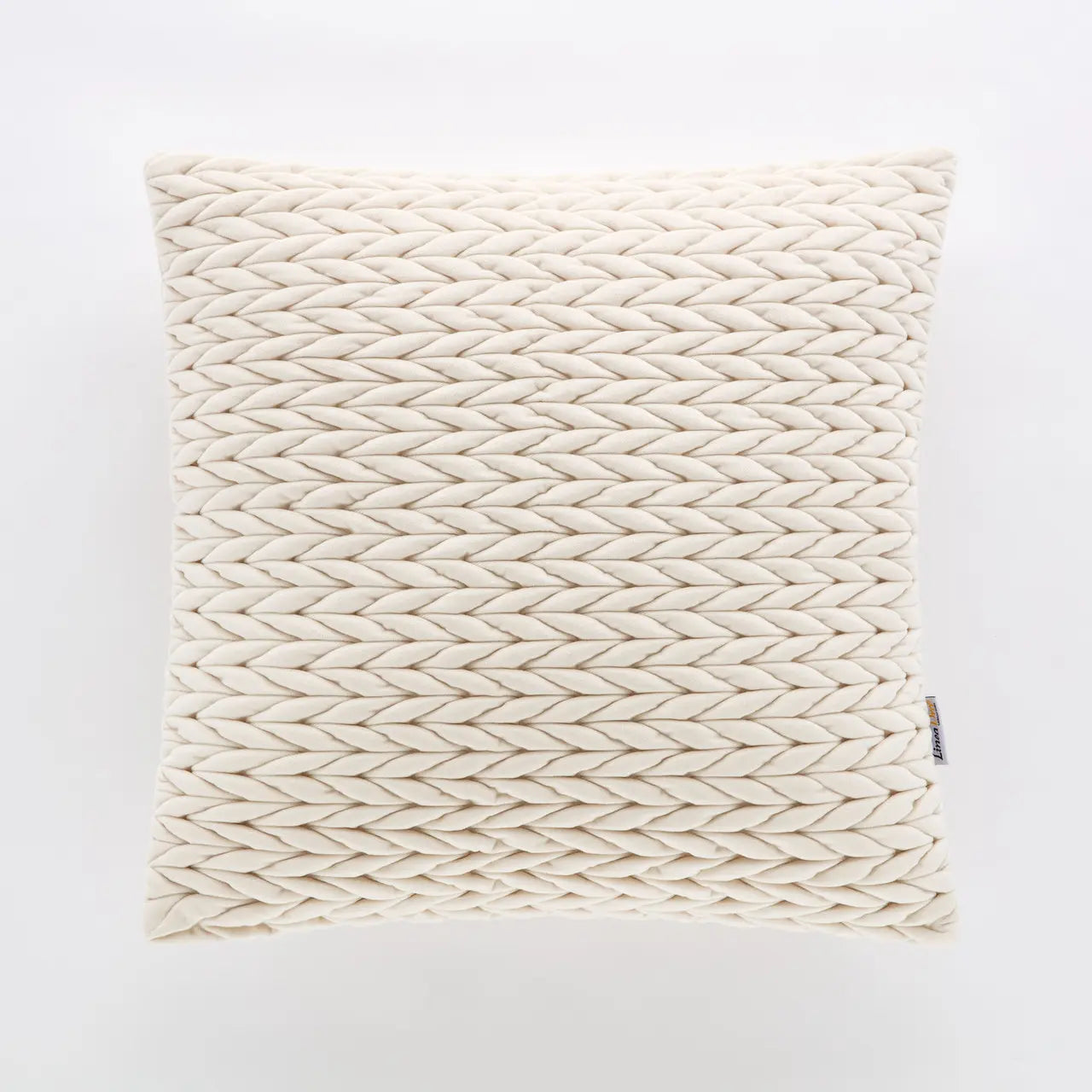 Cuscino arredo in velluto intreccio panna | Rohome
