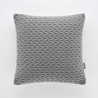 Cuscino arredo in velluto intreccio grigio | Rohome