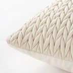 Cuscino arredo in velluto intreccio panna | Rohome