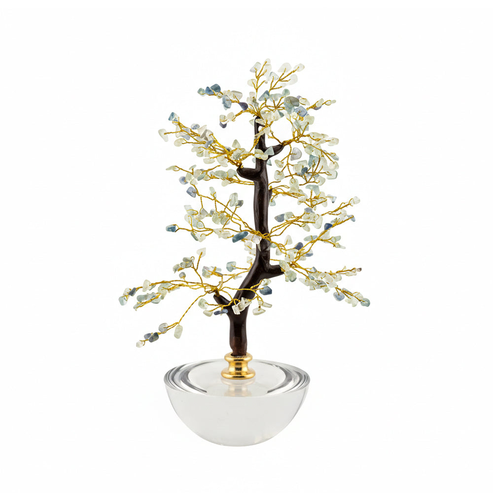 Pianta Bonsai in ceramica con pietre tiffany h.20cm | Rohome