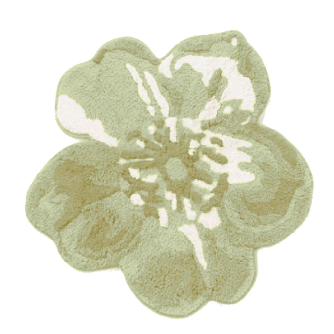 Thun - Tappeto a forma di fiore bloom verde | Rohome