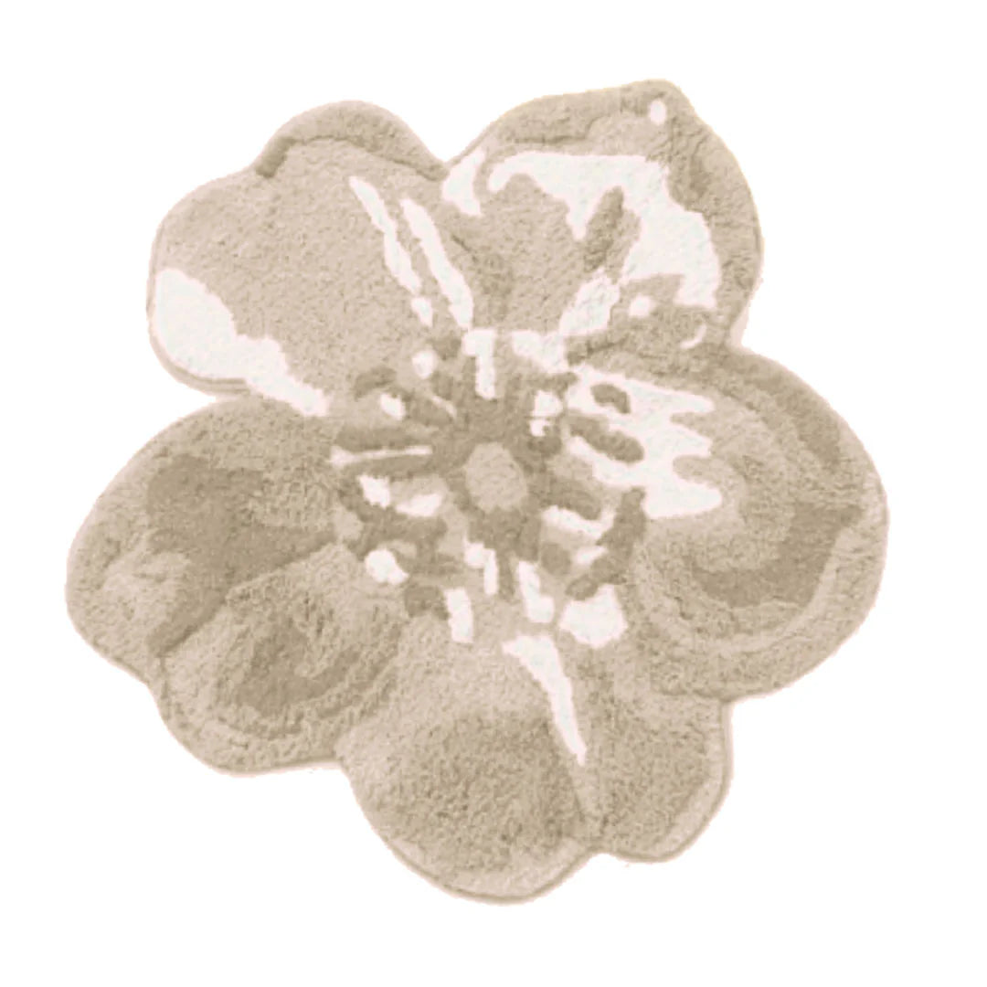 Thun - Tappeto a forma di fiore bloom beige | Rohome