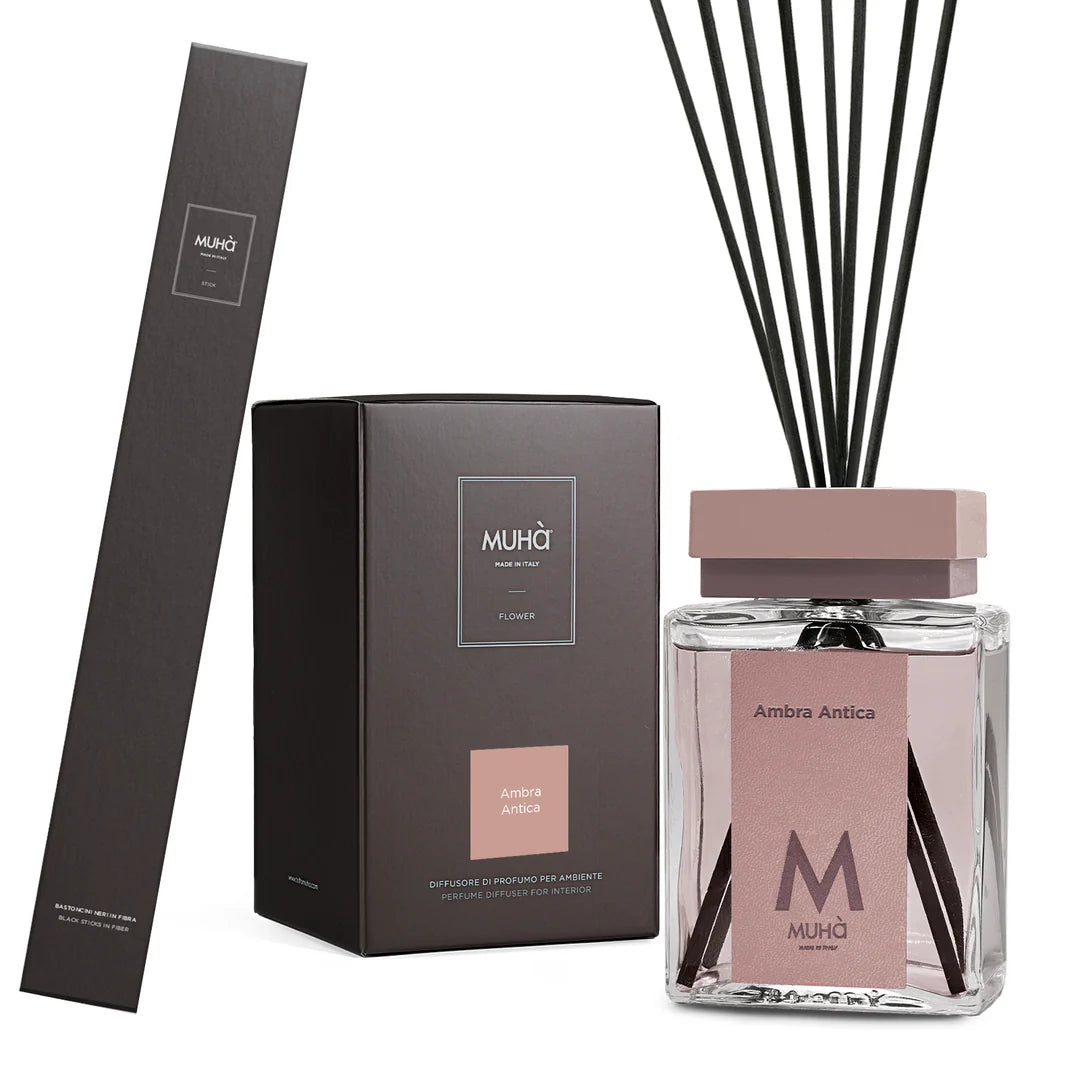Muhà - profumo ambiente stick ambra antica 500ml | Rohome