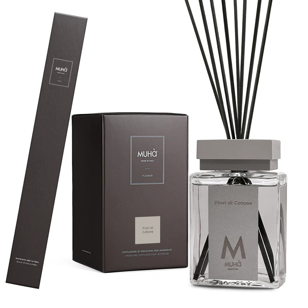 Muhà - profumo ambiente stick fiori di cotone 500ml | Rohome