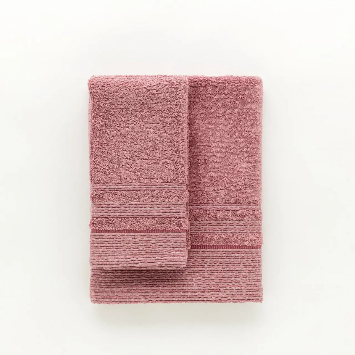 Set 1+1 asciugamani e viso rosa | Rohome