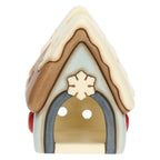 Thun - Porta tea-light casetta con vischio in ceramica Inverno Incantato | rohom