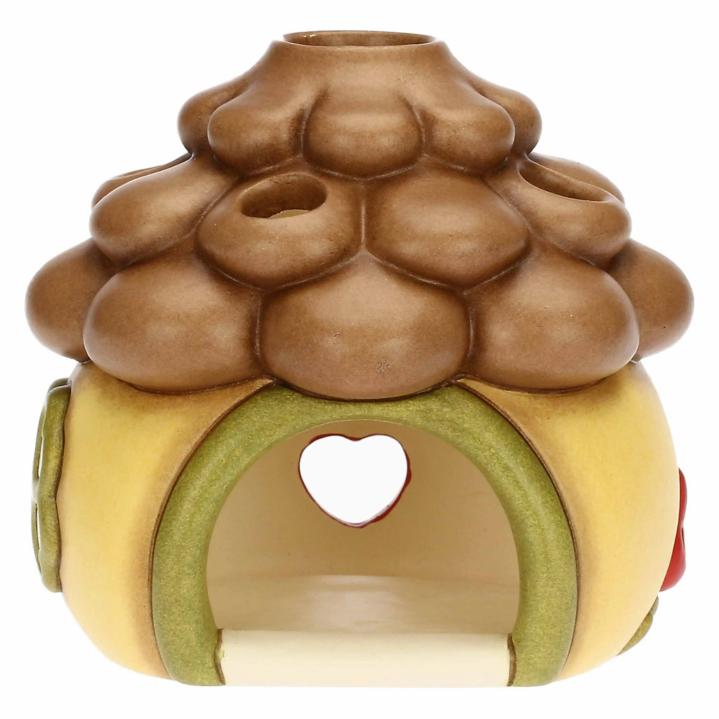 Thun - tealight casetta a forma di pigna in ceramica | rohome