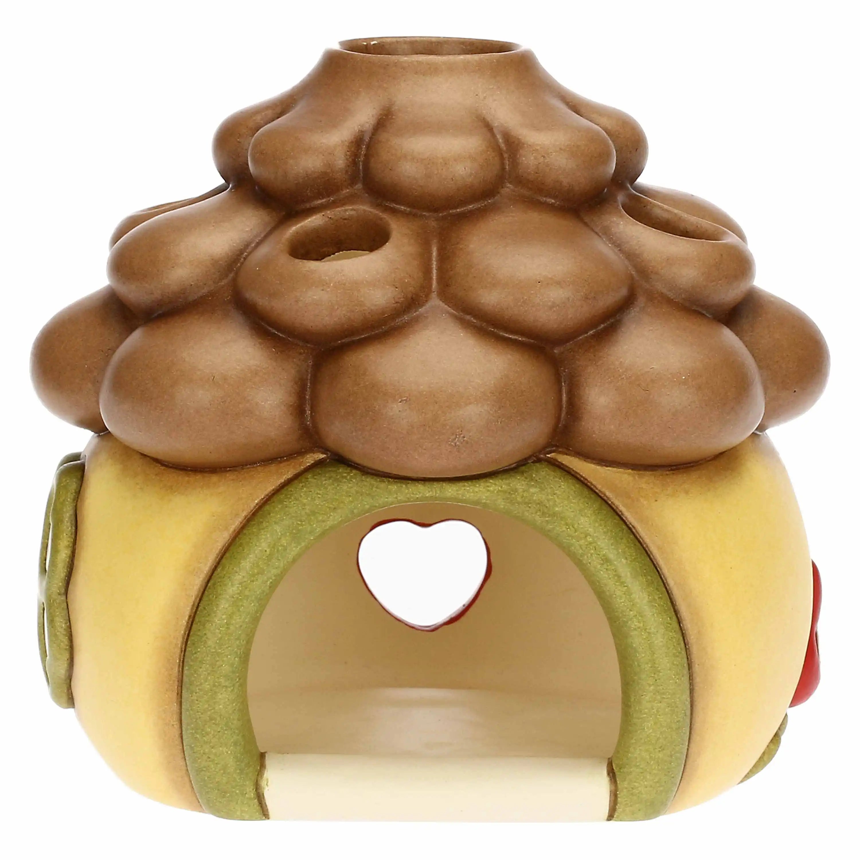 Thun - tealight casetta a forma di pigna in ceramica | rohome